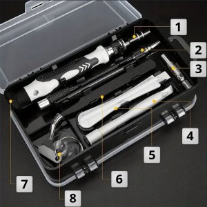 Digi ZESTAW ŚRUBOKRĘTÓW PRECYZYJNYCH UNIWERSALNE WKRĘTAKI TORX BITY ETUI 115el 7