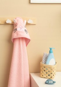 Sensillo BATHFRIENDS OKRYCIE KĄPIELOWE 100x100 KRÓLIK PINK 4