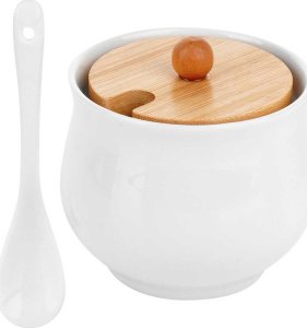 Vilde CUKIERNICA CUKIERNICZKA CERAMICZNA Z ŁYŻECZKĄ BIAŁA 139684 4