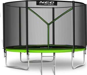 Trampolina ogrodowa Neo-Sport NeoSport Trampolina ogrodowa 10ft/312cm z siatką zewnętrzną i drabinką 2