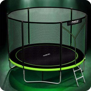 Trampolina ogrodowa Neo-Sport NeoSport Trampolina ogrodowa 10ft/312cm z siatką zewnętrzną i drabinką 5