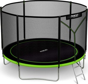 Trampolina ogrodowa Neo-Sport NeoSport Trampolina ogrodowa 10ft/312cm z siatką zewnętrzną i drabinką 9