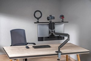 Mozos MOZOS VS1-L UCHWYT PÓŁKA NA MONITOR VESA 2