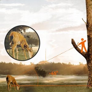Dalmierz Mileseey DALMIERZ LASEROWY MYŚLIWSKI LORNETKA LUNETA GOLFOWA POMIAR KĄTA 6xZOOM ETUI 2