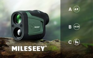 Dalmierz Mileseey DALMIERZ LASEROWY MYŚLIWSKI LORNETKA LUNETA GOLFOWA POMIAR KĄTA 6xZOOM ETUI 9