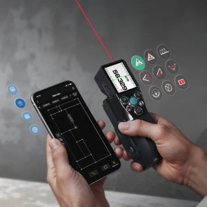 Dalmierz laserowy Mileseey DALMIERZ LASEROWY TAŚMA MIERNICZA POZIOMICA LINIA ZNACZĄCA SMART LIFE 100m 4