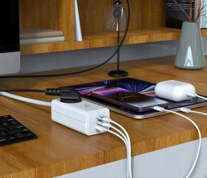 Ładowarka eXtremestyle Ładowarka Sieciowa Gan Evo 65W 2 Xusb-C+Usb+230V 14
