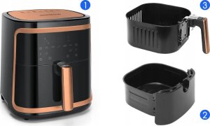 Frytkownica beztłuszczowa Aigostar  Frytkownica Beztłuszczowa Ava Gold 7L 1900W Air Fryer Xl Frytownica Lcd 11