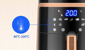 Frytkownica beztłuszczowa Aigostar  Frytkownica Beztłuszczowa Ava Gold 7L 1900W Air Fryer Xl Frytownica Lcd 8