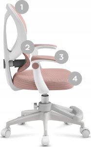 MarkAdler Fotel Obrotowy Krzesło Dla Dzieci Młodzieży Mark Adler Junior 4.5 Pink 11