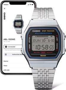 Zegarek Casio Vintage Zegarek Casio Vintage Bluetooth ABL-100WEGG -1BEF retro krokomierz . 2