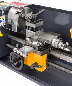 Powermat MINI TOKARKA STOŁOWA DO METALU DREWNA OBRABIARKA 0-2500 obr./min +AKCESORIA 3