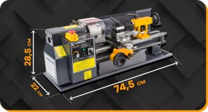 Powermat MINI TOKARKA STOŁOWA DO METALU DREWNA OBRABIARKA 0-2500 obr./min +AKCESORIA 8