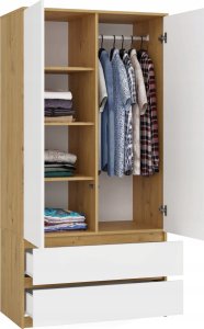 Topeshop Szafa Malwa SS-90 ARTISAN BIEL 12