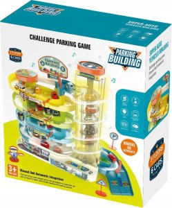 click4TOYS Parking Samochodowy Z Windą Elektryczną Garaż 4 Piętrowy Tor Zjazdowy Autka 5