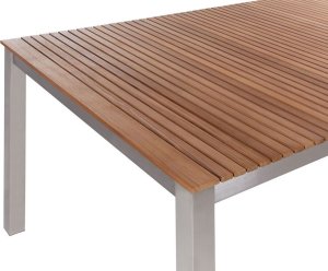 Selsey Stół ogrodowy z certyfikowanego drewna tekowego 200 x 90 cm jasny VIAREGGIO II 5