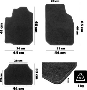 Kadax KADAX Kpl uniwers dywaników samochod 4 szt K10624 2
