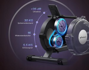 Wioślarz Merach MERACH Wioślarz do 160 kg do domu magnetyczny Bluetooth 16 poziomami oporu 3