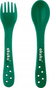 Akuku Sztućce w etui zielone 3