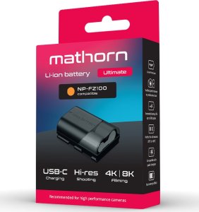 Mathorn Bateria Mathorn MB-224 Ultimate 2600mAh USB-C zamiennik NP-FZ100 (Nowość!) 2