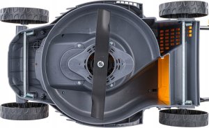 Kosiarka elektryczna Powermat KOSIARKA ELEKTRYCZNA DO TRAWY 2200W NÓŻ 32CM LEKKA DUŻY KOSZ 30L 6