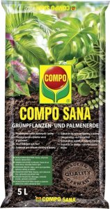 COMPO Compo Sana Podłoże do roślin zielonych i palm 5L Mieszanka torfu perlitu i dolomitu 2