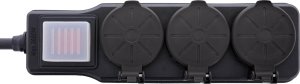 Listwa zasilająca Alcasa InLine® Outdoor-Steckdosenleiste, 3-fach Schutzkontakt, IP44, mit Schalter, 5m 2