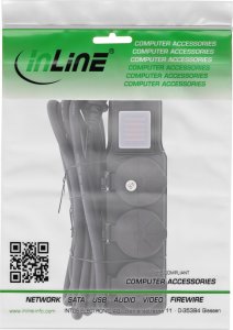 Listwa zasilająca Alcasa InLine® Outdoor-Steckdosenleiste, 3-fach Schutzkontakt, IP44, mit Schalter, 5m 3