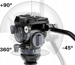 Głowica Ulanzi Profesjonalna Głowica Heavy Duty Video 360 Olejowa 75mm 10kg /  ULANZI / T045 11
