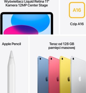 Tablet Apple iPad 10.9" 11 gen. 256 GB 5G Srebrny (MD7K4HC-A) 2