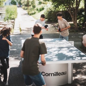 Stół do tenisa stołowego Cornilleau Stół tenisowy Campus 510m outdoor Cornilleau niebieski 9