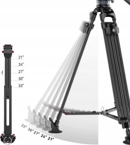 Statyw Ulanzi Profesjonalny STATYW do Filmowania VIDEO 25kg 149.5cm BOWL 75mm / Ulanzi / T047 8