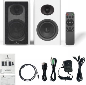 Głośniki komputerowe Fenda Głośniki do komputera bluetooth Laudberg XS1W 2.0 Białe 80W pilot HDMI ARC USB DAC 3