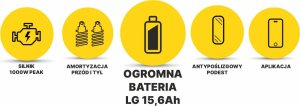 Hulajnoga elektryczna Xrider Hulajnoga elektryczna XRIDER M10 Pro - Aplikacja KERS 1000W PEAK bateria LG 3