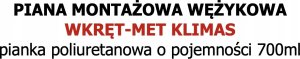 Quantec PIANA MONTAŻOWA PMWL-700 PUSZKA 700&nbsp;ml WKRĘT-MET KLIMAS 2