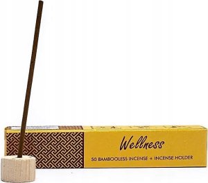 Song Of India Song of India Wellness Bamboo-free kadzidła indyjskie z ceramicznym stojakiem 50 szt. 2