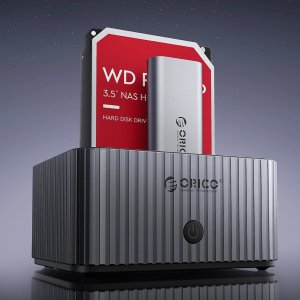 Stacja dokująca Orico Stacja dokująca do dysków z funkcją klonowania M.2 NVME + 2,5"/3,5 HDD / 2,5" SSD - szara 3