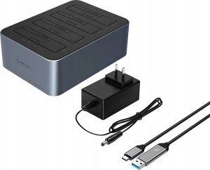 Stacja dokująca Orico Stacja dokująca na 4 dyski z funkcją klonowania offline 2,5"/3,5" SATA HDD/SSD - szara 2