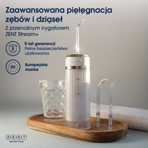 Irygator ZENT Irygator do zębów jamy ustnej Stream+ bezprzewodowy PRO 360 Blue 17