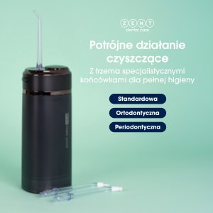 Irygator ZENT Irygator do zębów jamy ustnej Stream+ bezprzewodowy PRO 360 Blue 21