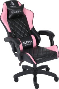 Fotel Alpha Gaming Fotel Gamingowy Krzesło Gracza Biurowy Carbon Różowy Porządny 7