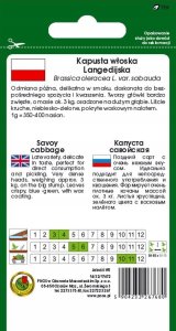 Apte PNOS Nasiona warzyw | Kapusta Włoska Langedijska | Opakowanie 2g 6