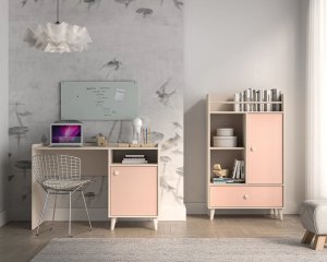 ML Meble Biurko dziecięce MEVEL różowe ML MEBLE 7