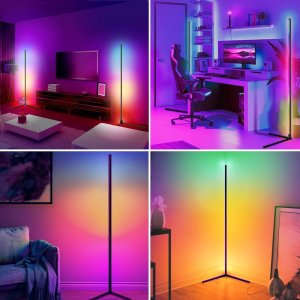 Lampa podłogowa LIGHT4ME LIGHT4ME WALL POLE 1 narożna lampa podłogowa RGB LED biała pilot bezprzewodowy 3