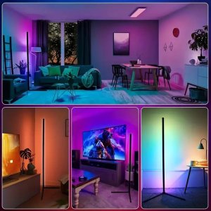 Lampa podłogowa LIGHT4ME LIGHT4ME WALL POLE 1 narożna lampa podłogowa RGB LED biała pilot bezprzewodowy 4