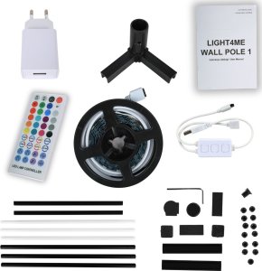 Lampa podłogowa LIGHT4ME LIGHT4ME WALL POLE 1 narożna lampa podłogowa RGB LED biała pilot bezprzewodowy 8