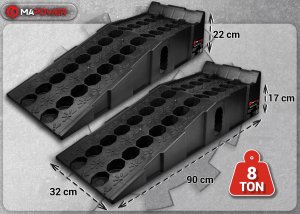 MaPower NAJAZDY SAMOCHODOWE WARSZTATOWE RAMPY NAJAZDOWE 8 TON MOCNE MAPOWER 10
