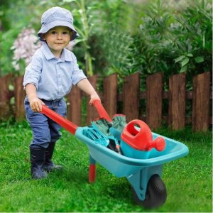 click4TOYS Zestaw Narzędzi Ogrodniczych Dla Dzieci Taczka Grabie Łopatka Szpadel 18 El 3