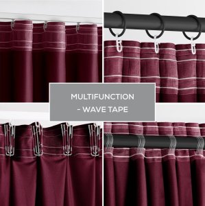 AmeliaHome AmeliaHome Zasłona VELVET styl klasyczny na taśmie 140x270 czerwona 6