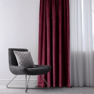 AmeliaHome AmeliaHome Zasłona VELVET styl klasyczny na taśmie 140x270 czerwona 10